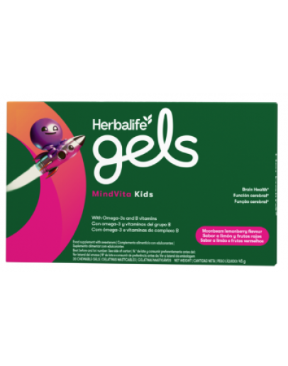 MindVita Kids Herbalife Gels Limão e Frutos Vermelhos 30