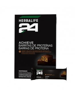  Barras De Proteína Achieve Herbalife24®  6x60g , sabor Biscoito com pedacinhos Chocolate